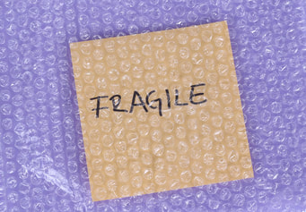 Picture of fragile wrapped in bubble paper delivered by Rollin Delivery and Errands